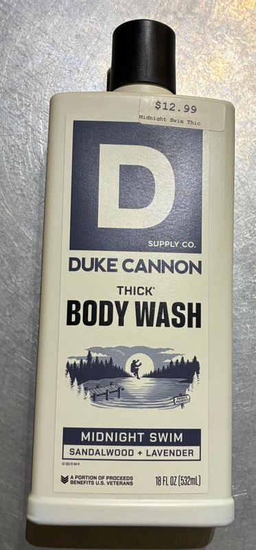 Duke Cannon Midnight Swim Thick Body Wash 18oz. Duke Cannon Midnight Swim Thick Body Wash 18oz.