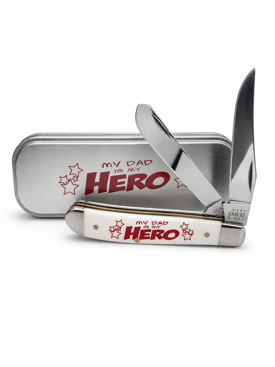 Case Father's Day White Synthetic Smooth Mini Tapper w/tin no 10604