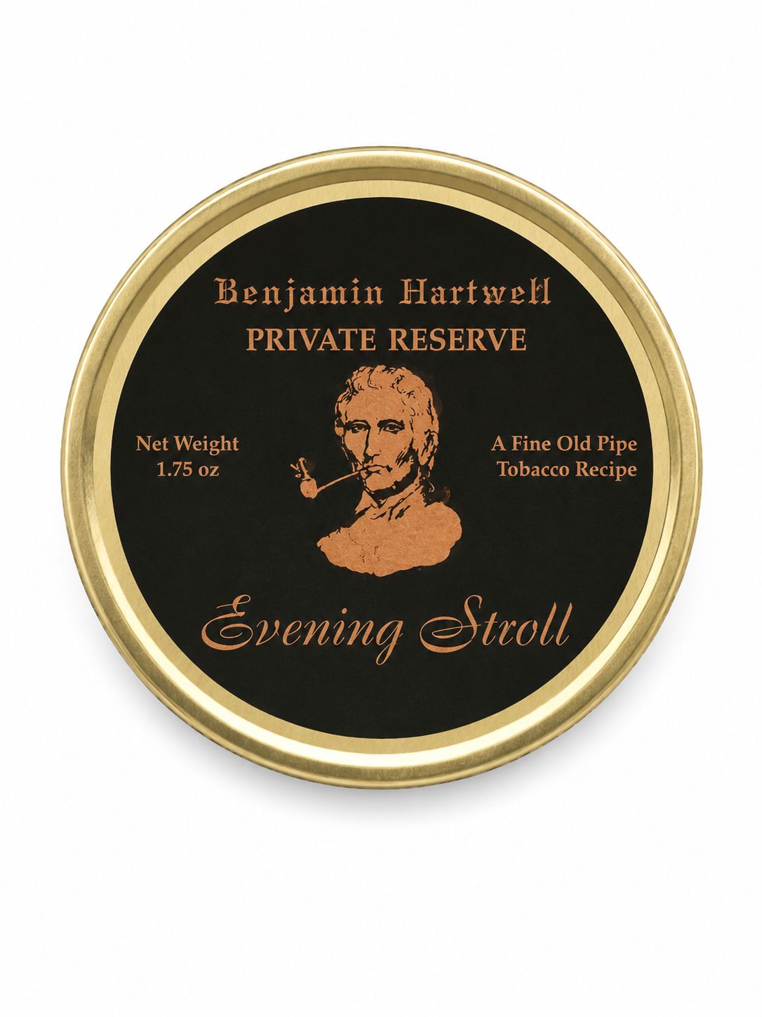 Benjamin Hartwell Private reserve evening stroll 1.75 Oz Tin Pipe Tobacco