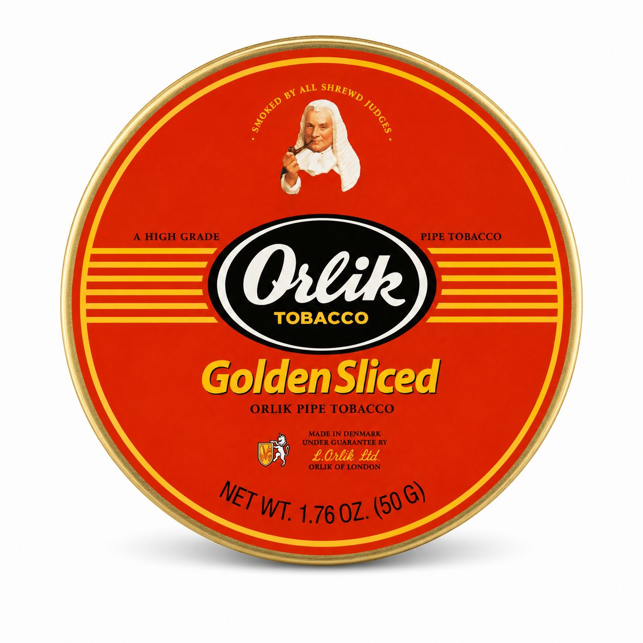 Orlik Golden Sliced 1.76 Oz Tin Pipe Tobacco
