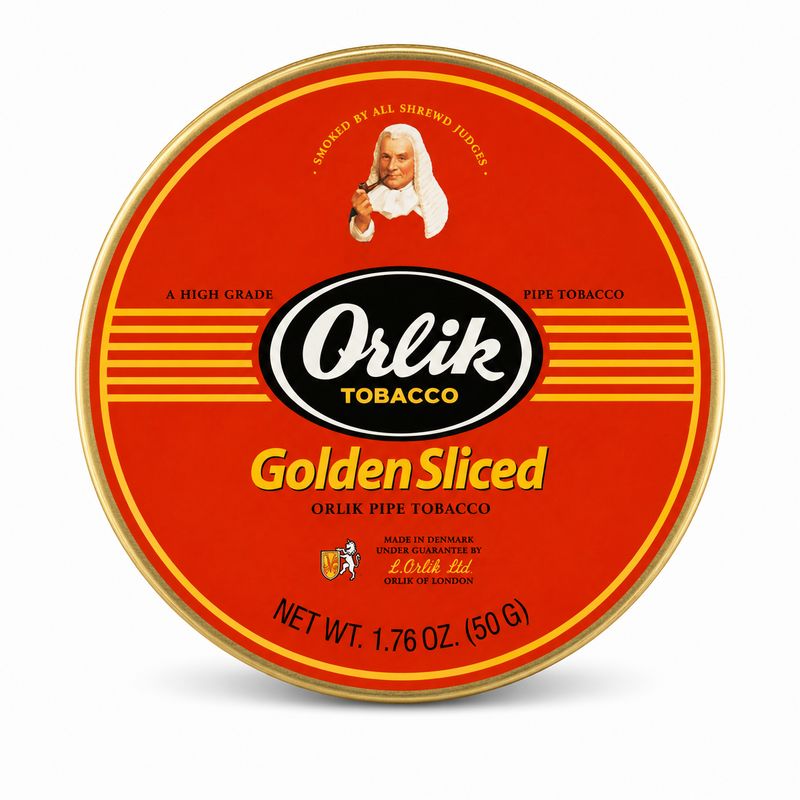 Orlik Golden Sliced 1.76 Oz Tin Pipe Tobacco