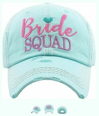 Bride Squad Bachelorette Distressed Trucker Baseball Hat