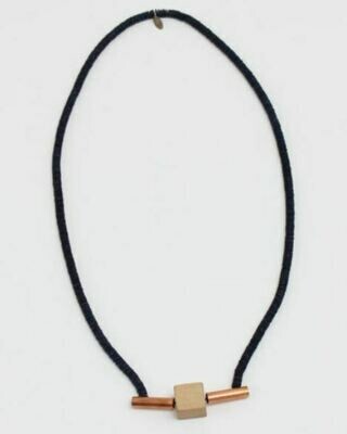 Sylca Contemporary Slip-On Necklace with Yellow Bead