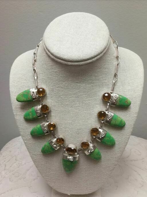 Green Copper Turquoise and Citrine