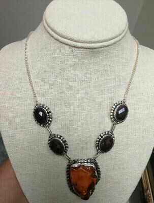 Amber/ Ruby Necklace