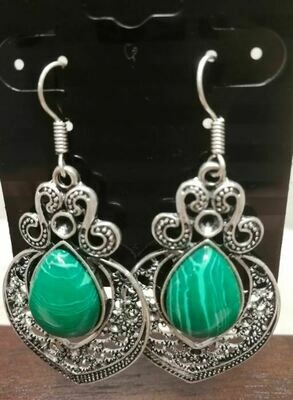 Malachite earrings