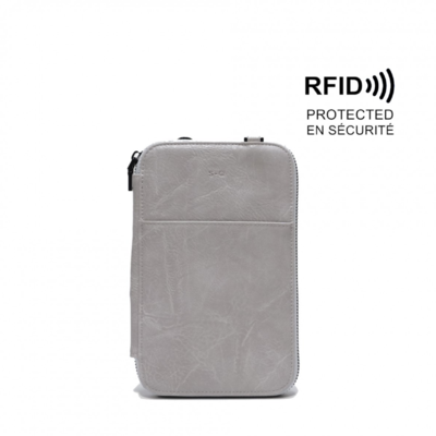 Rhona Passport Pouch - Grey