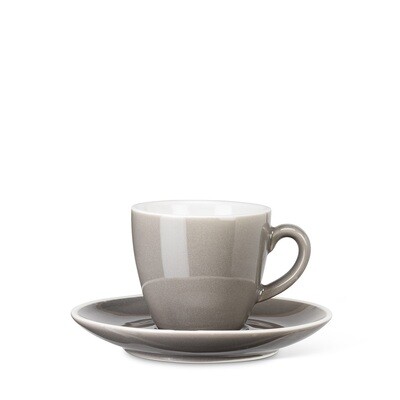 Grey Espresso Cup and Saucer