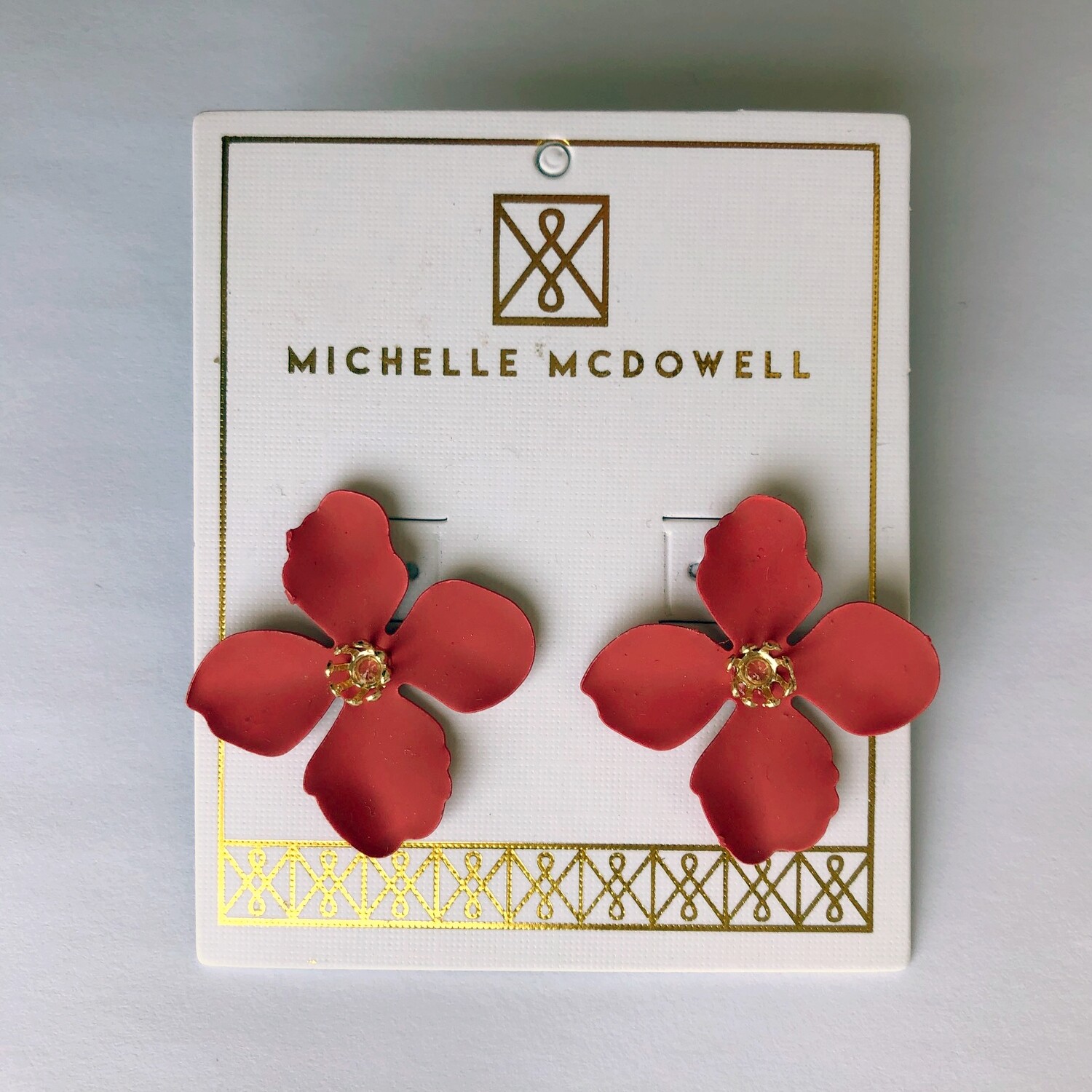 Michelle McDowell ~ Red Bloom Earrings