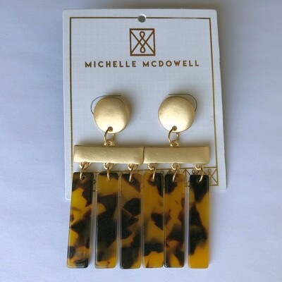 Michelle McDowell ~ Tortoise Dangle Earrings