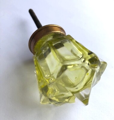 Yellow Glass Knob