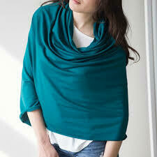 Bamboo Poncho in Teal