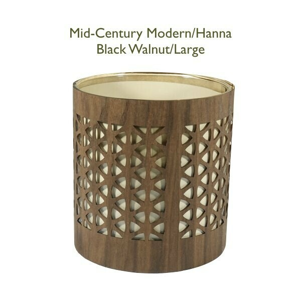Lantern Cozie Mid Century, Wood Species: Walnut