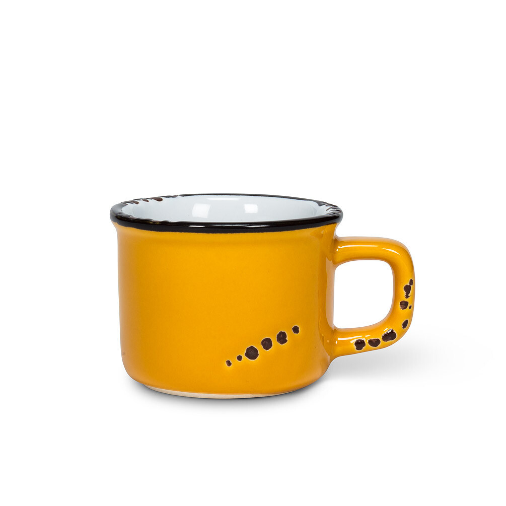 Enamel Look Ochre Espresso Cup