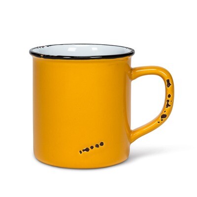 Enamel Look Ochre Mug