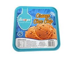 Scoope Icecream Orange and Choc Chip Flavor 2ltr