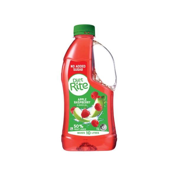Diet Rite Apple Raspberry Cordial 1L