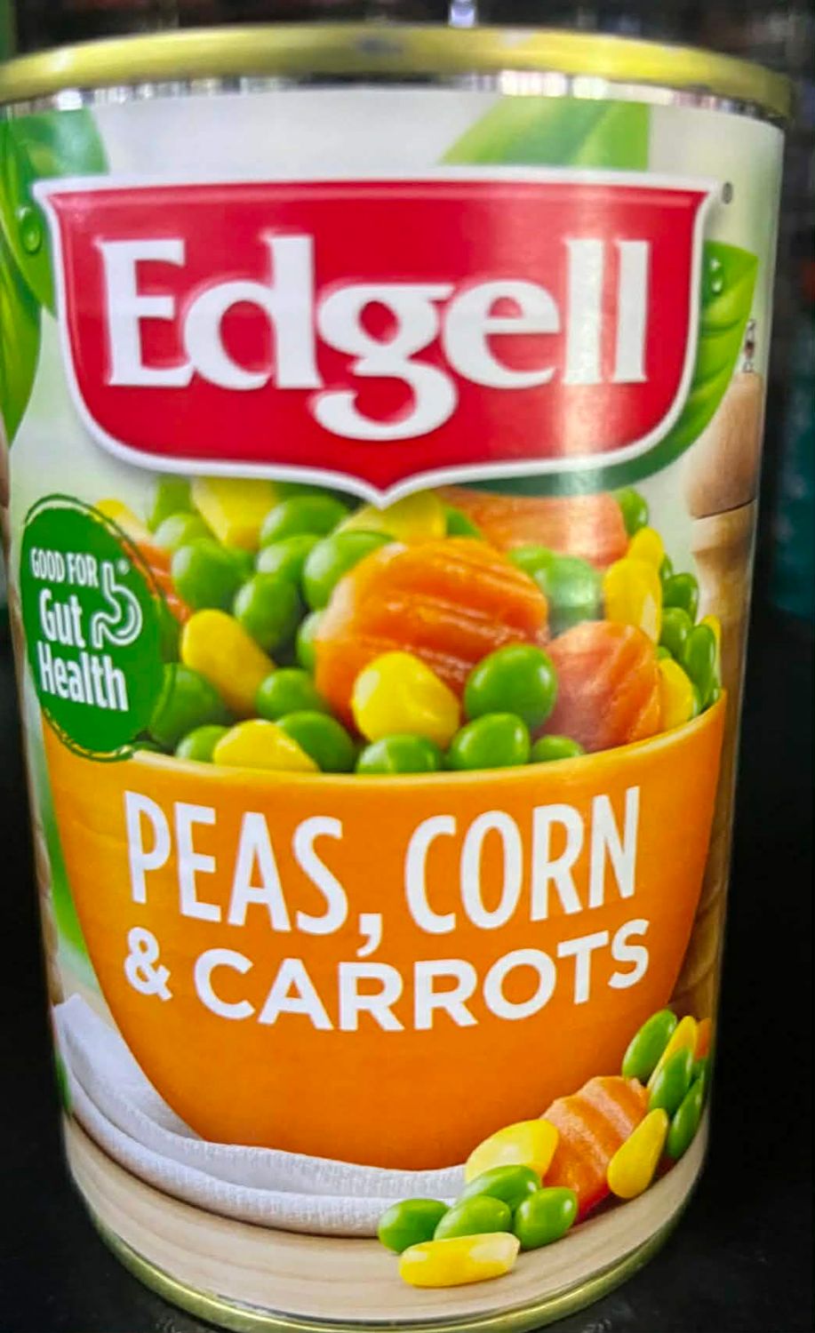 Peas, corn and carrots