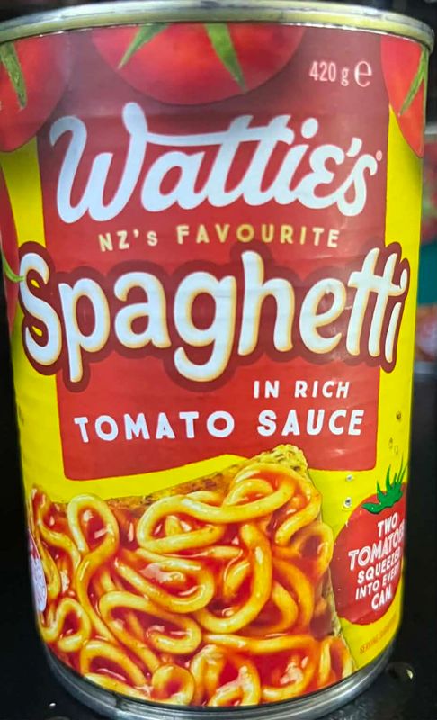 Spaghetti in rich tomato sauce