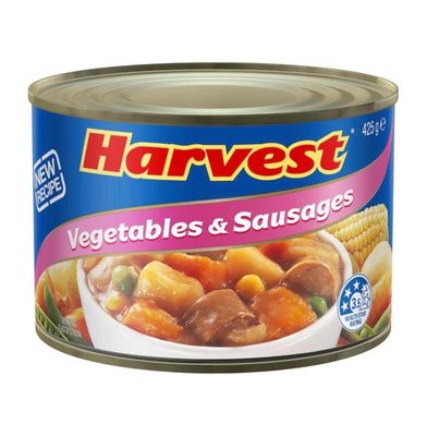 Harvest Vegetables &amp; Sausages 425g