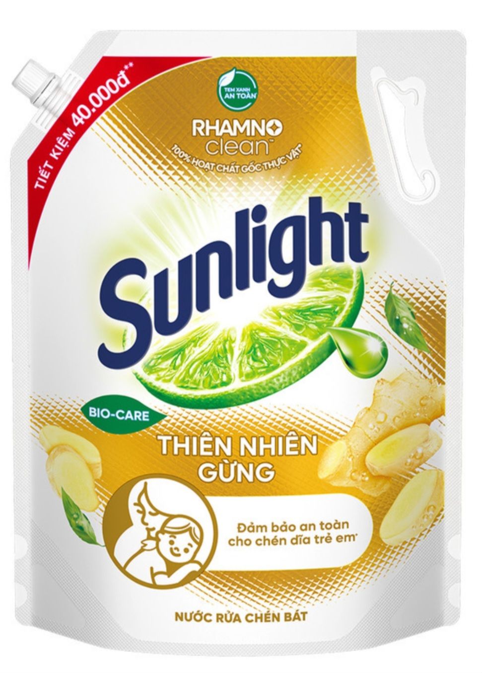 Sunlight Bio-care Dishwashing Liquid Detergent Natural Ginger 3.3kg