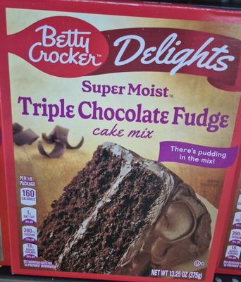 Triple chocolate fudge cake
