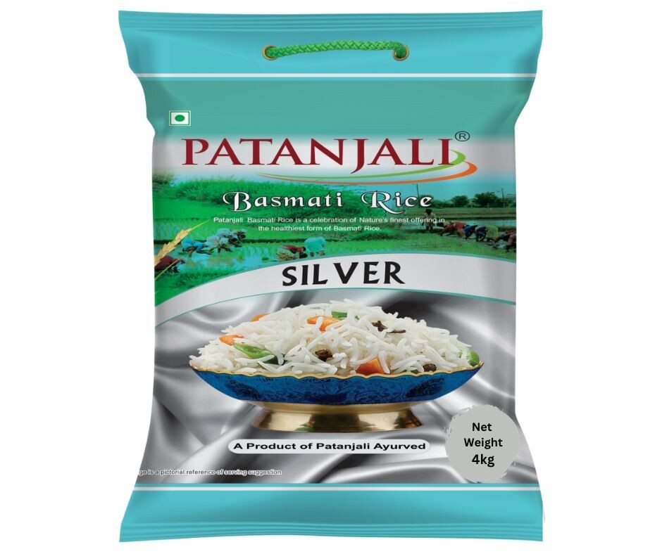 Patanjali Silver Basmati Rice (Long Grain) 4Kg