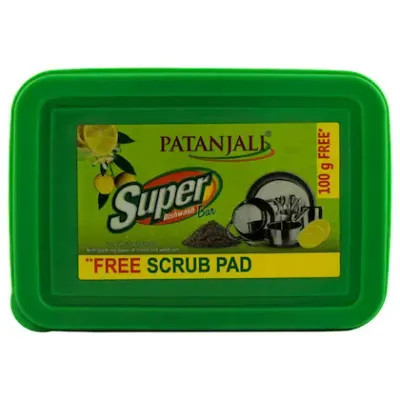 Patanjali Rakh Dishwash Bar 600g + SCURB PAD
