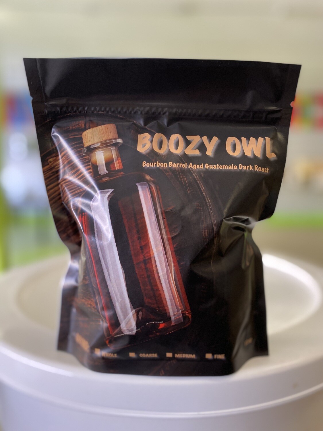 Bourbon Aged Dark Roast - Boozy Owl Bourbon Aged Dark Roast - Boozy Owl