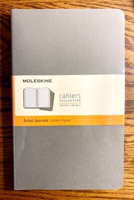 NEW - Moleskine Cahier Journal (3-pack), Pebble Gray