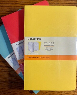 NEW - Moleskine Volant Journals (set of 2) Yellow, Brass Yellow