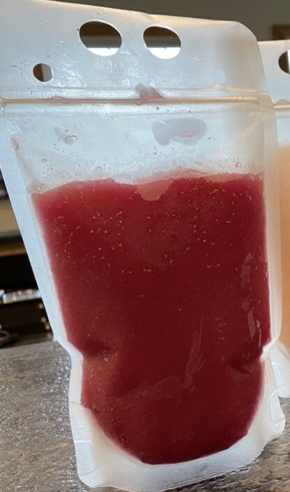 Fruit Fusion Sangria Pouch- just add your alcohol to this amazing blend of all natural pureed fruits. 16 ounces Fruit Fusion Sangria Pouch- just add your alcohol to this amazing blend of all natural pureed fruits. 16 ounces