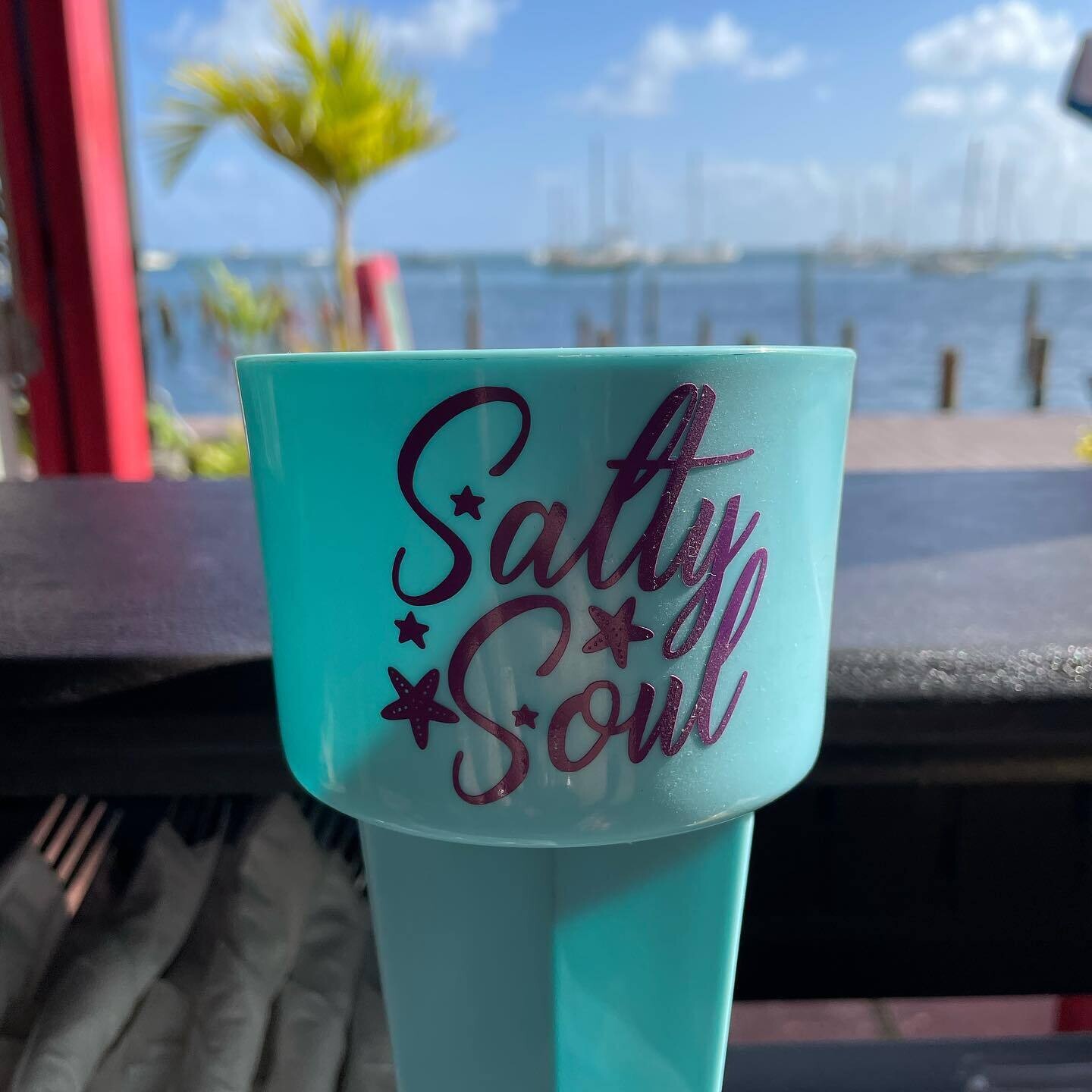 Beach Cup/Phone Holder - Salty Soul Teal