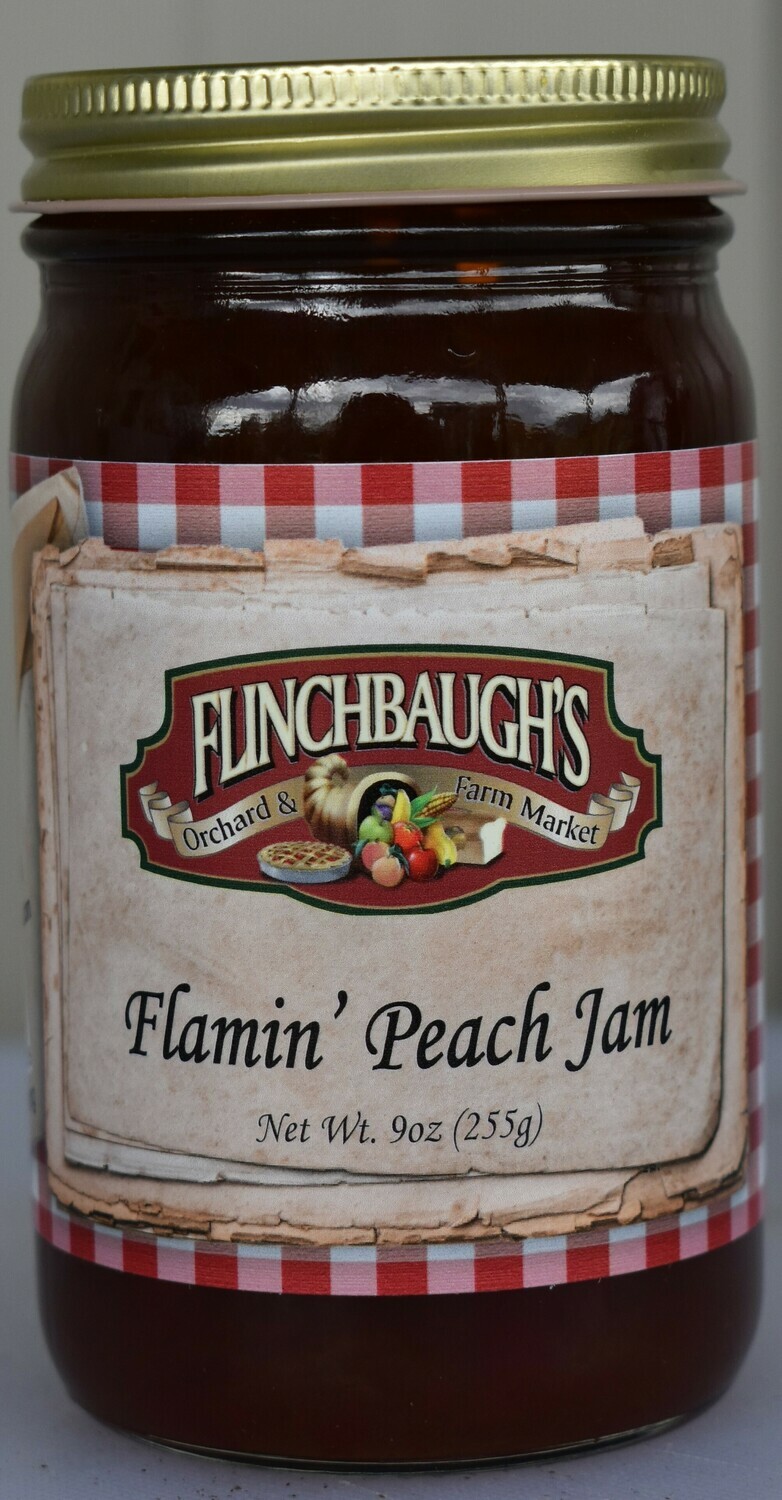 Flamin' Peach Jam - 9 oz Flamin' Peach Jam - 9 oz