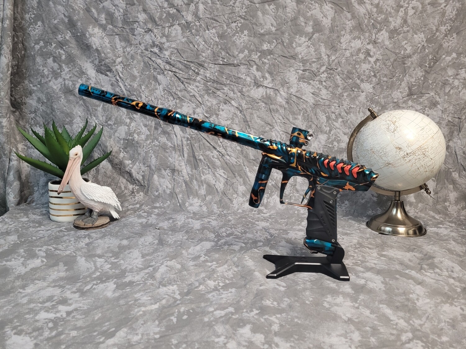 HK Army VCOM Ripper Polished Acid Teal w/ Orange Splash USED