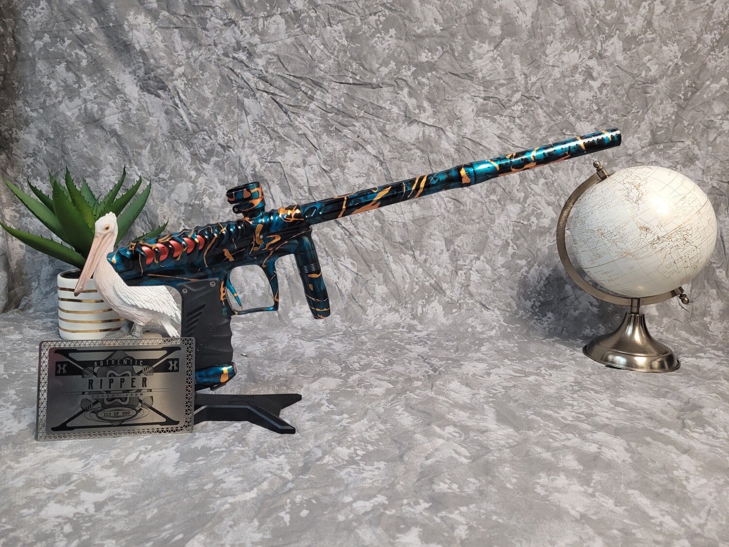 HK Army VCOM Ripper Polished Acid Teal w/ Orange Splash USED
