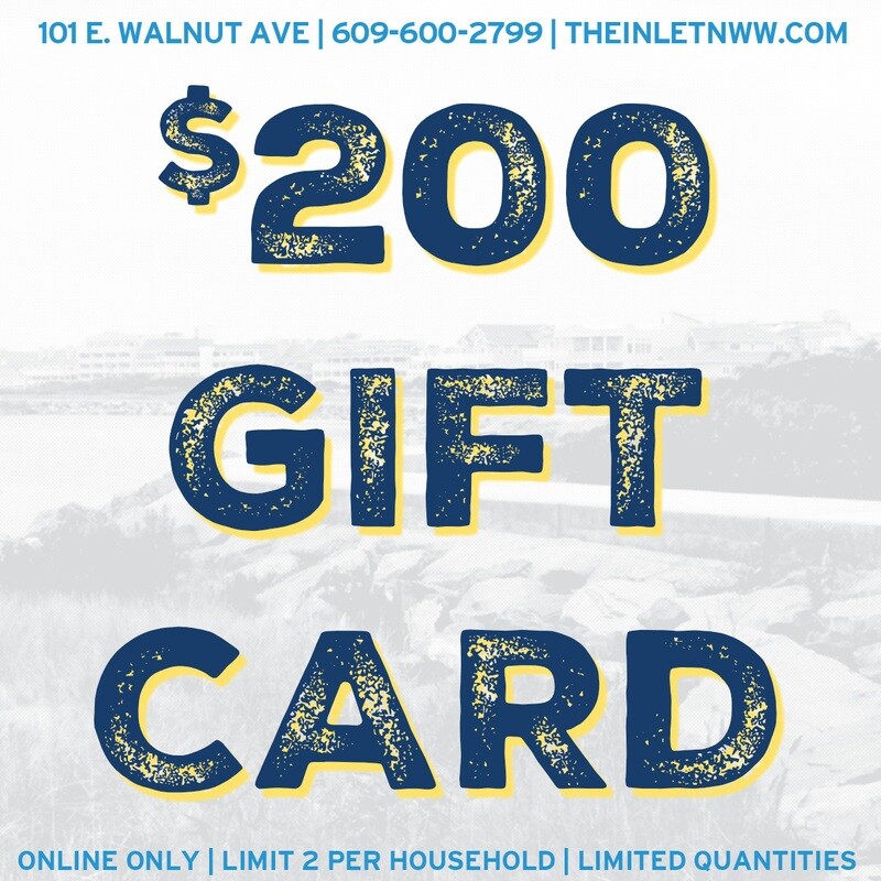 Buy one $200 Gift Card receive a $400 total gift card at pick up.