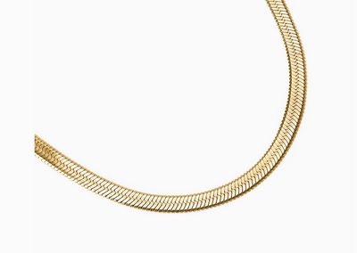 Gold Plated Herringbone Chain
