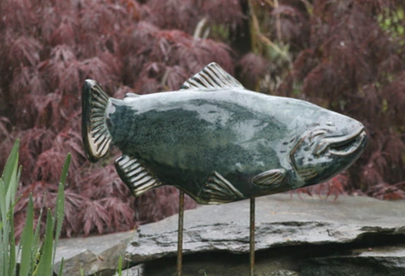 Trout in the Garden - Large Opal Left