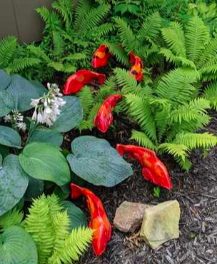 Koi in the Garden - Large Salsa Left