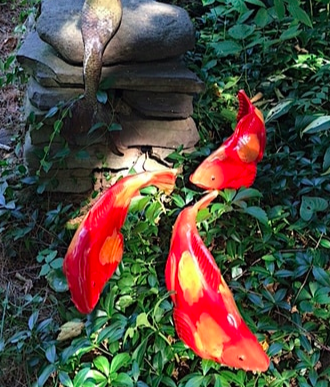 Koi in the Garden - Medium Salsa Left