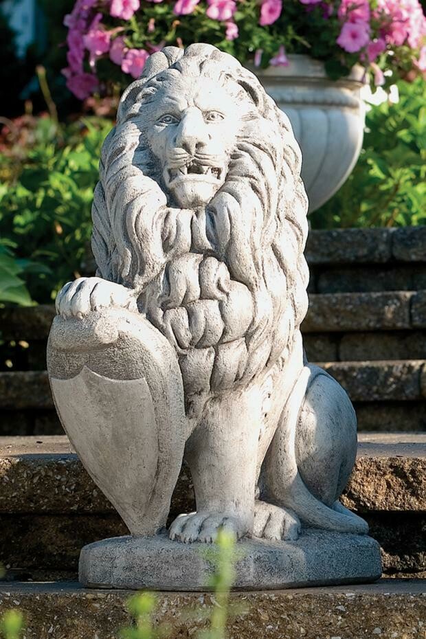 Large Lion With Shield - Right