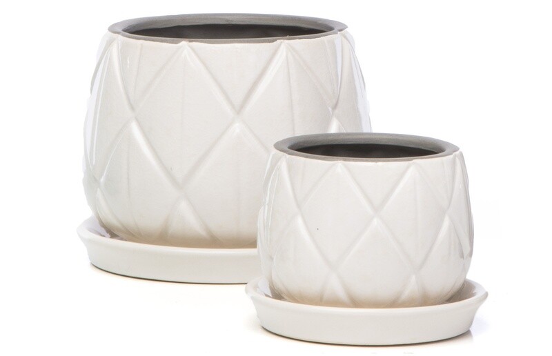 Diamond Groove Petits Pots Alabaster Large