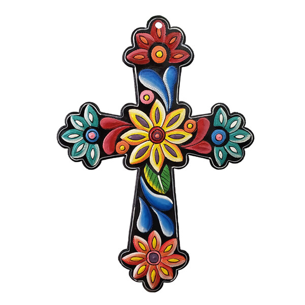 Painted Cross 11.5&quot;x16&quot;