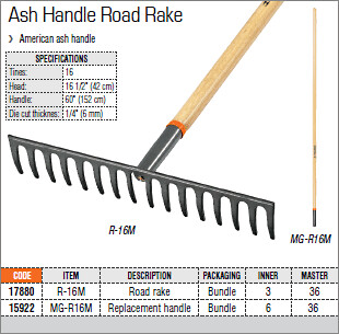 Ash Handle Road Rake
