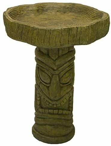 Laughing Tiki Face Birdbath