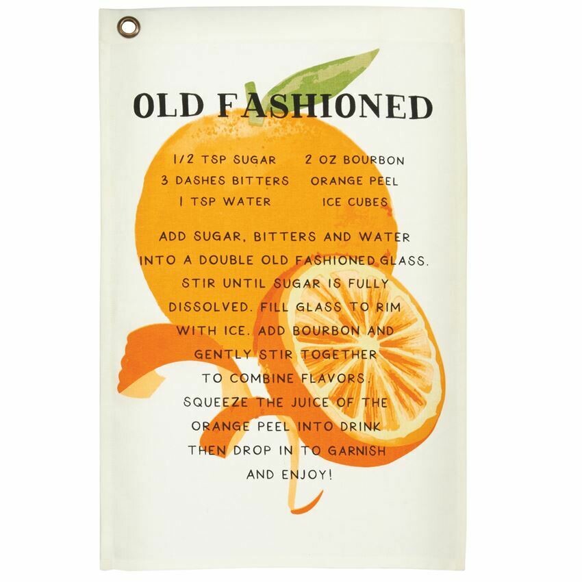 MP Drink Recipe Towel - old fashioned