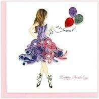 Quilling Cards - Birthday Girl