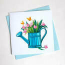 Quilling Cards - watering can
