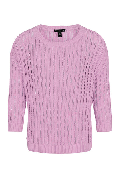 Tribal Open Knit Sweater Lavender Tribal Open Knit Sweater Lavender